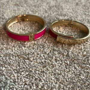 Elegant Gold and Pink Bangle Set